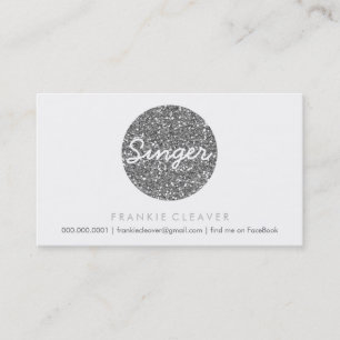 COOL BUSINESS CARD bold spot silver glitter effect