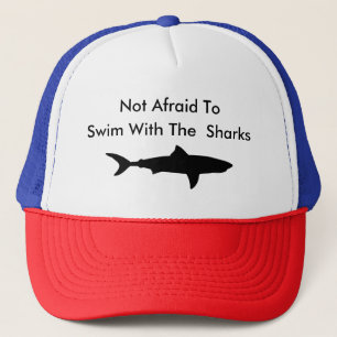 Cool Business Swim With Sharks Theme Trucker Hat