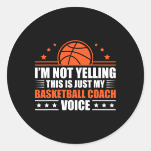 Cool Bysketbyll Coach Men Women Bysketbyll Coachin Classic Round Sticker