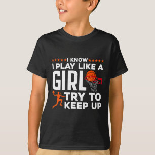 Cool Bysketbyll For Girl Women College Bysketbyll T-Shirt