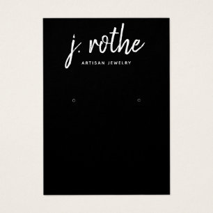 Cool Calligraphy Font Black  Earring Display