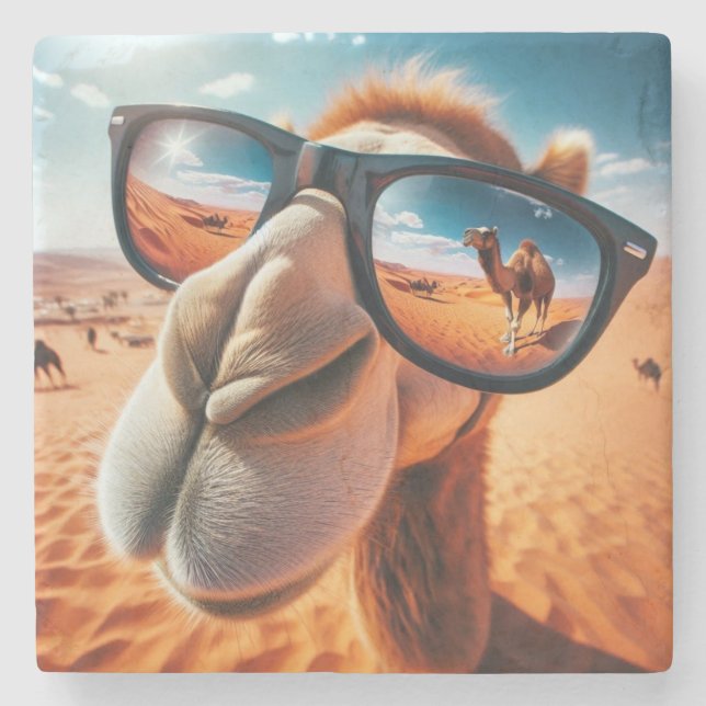 Cool Camel Stone Coaster (Front)