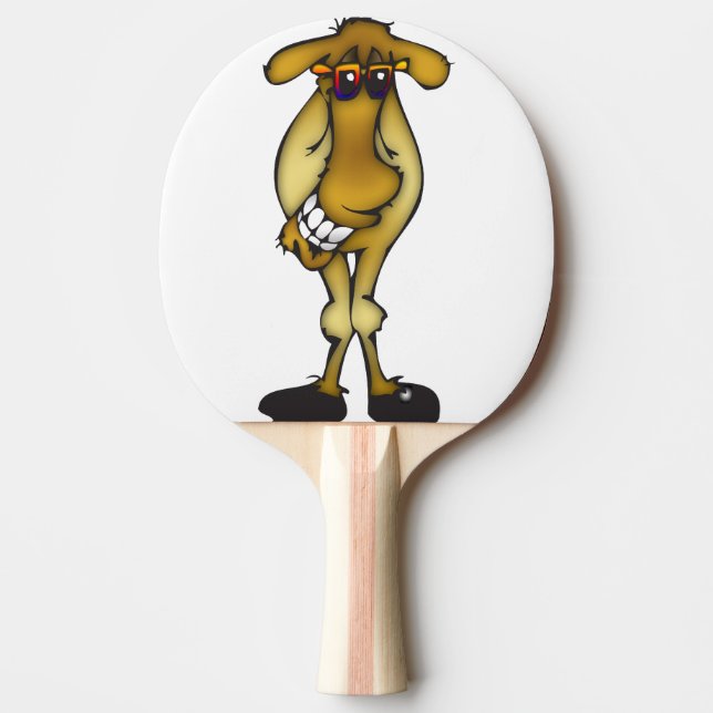 Cool Camel with Shades Ping Pong Paddle (Front)