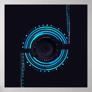 Cool camera lens design poster