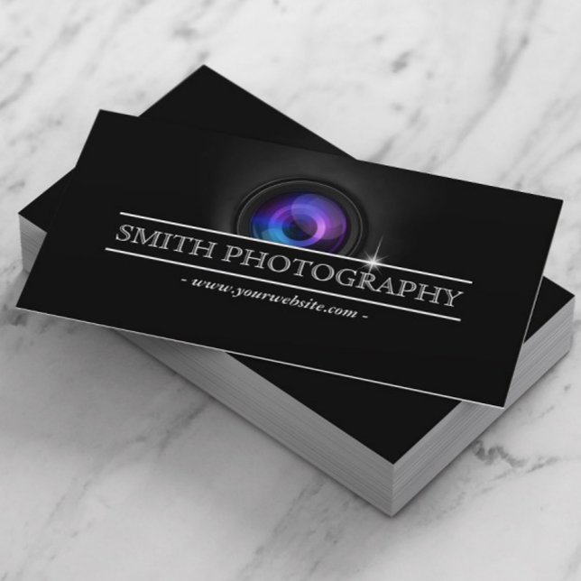 Cool Camera Lens Photography Business Card (Creator Uploaded)