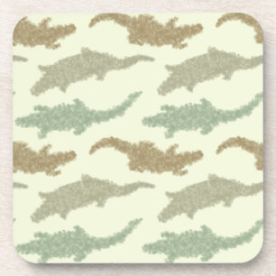 Cool Camo Alligators - seamless pattern. Coaster