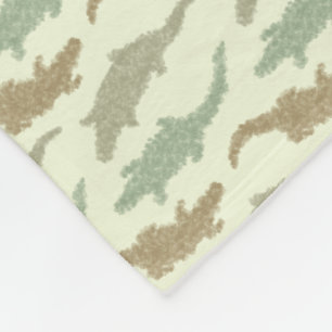 Cool Camo Alligators - seamless pattern.   Fleece Blanket