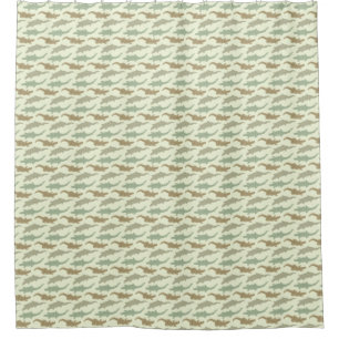 Cool Camo Alligators - seamless pattern.     Shower Curtain