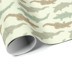 Cool Camo Alligators - seamless pattern. Wrapping Paper