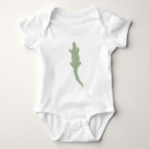 Cool Camo Alligators - transparent. Baby Bodysuit