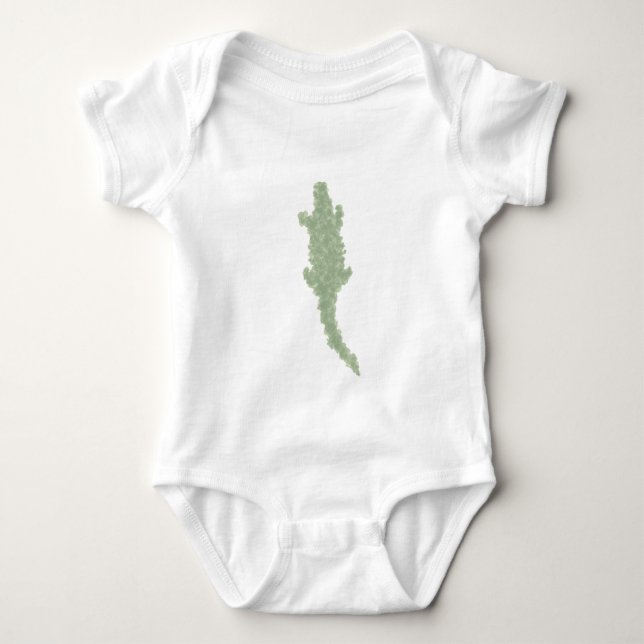 Cool Camo Alligators - transparent.  Baby Bodysuit (Front)
