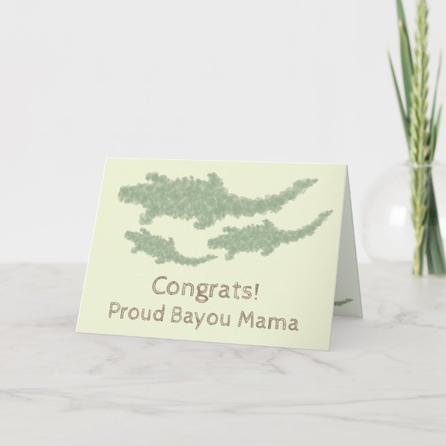 Cool Camo Alligators - transparent.  Card (Front)