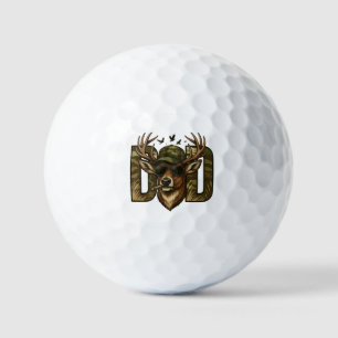 Cool Camouflage Dad – Deer with Sunglasses Golf Balls