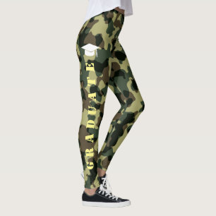 Cool Camouflage ROTC Military Design Graduate  Leggings