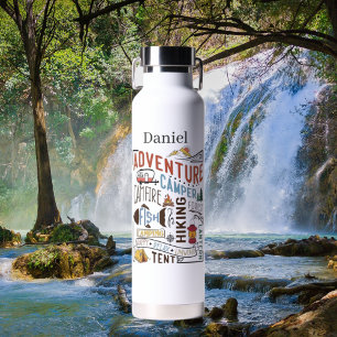 cool camping add name water bottle