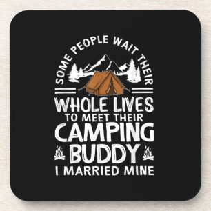 Cool Camping Buddies Gift For Men Women Funny Husb Coaster