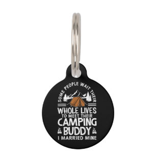 Cool Camping Buddies Gift For Men Women Funny Husb Pet Tag