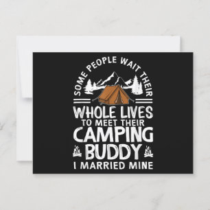Cool Camping Buddies Gift For Men Women Funny Husb Postcard