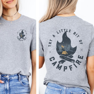 Cool Camping Camper Campfire Under Stars Mountains T-Shirt