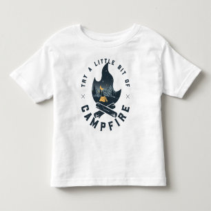 Cool Camping Camper Campfire Under Stars Mountains Toddler T-Shirt