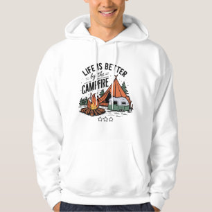 Cool Camping Campfire Modern  Hoodie
