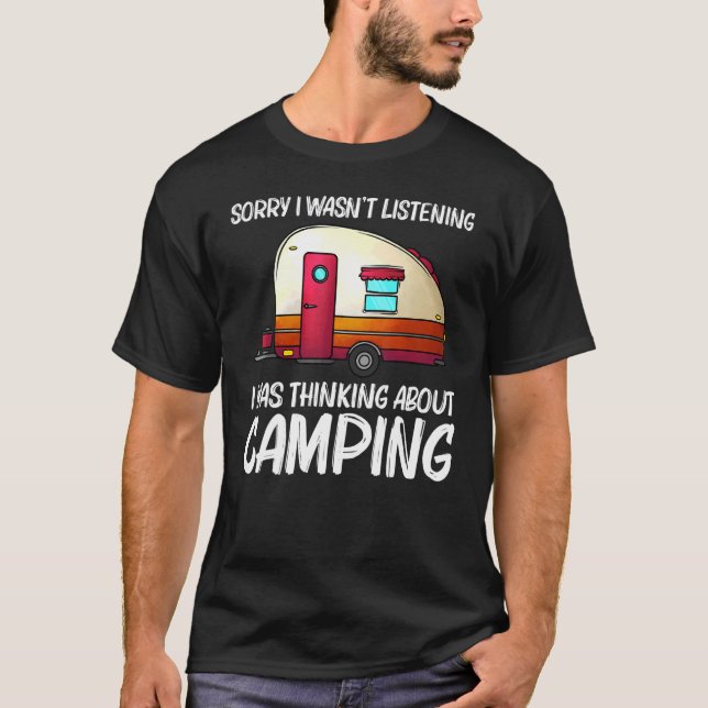 Cool Camping For Men Women Camper Hiking Bonfire C T-Shirt (Front)