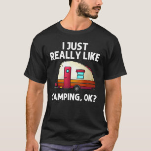 Cool Camping For Men Women Camper Hiking Bonfire C T-Shirt