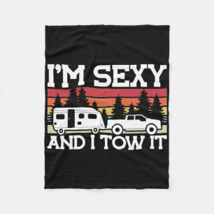 Cool Camping Hiking And Other Stuff Gifts Pull Car Fleece Blanket