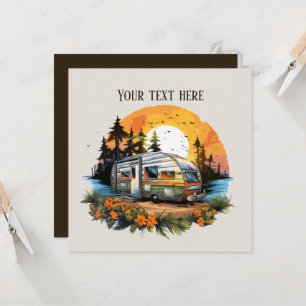 Cool camping lovers party invitation