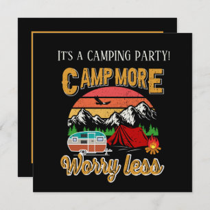 cool camping party add information invitation
