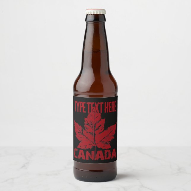Cool Canada Beer Labels Custom Canada Bottle Label (Front)