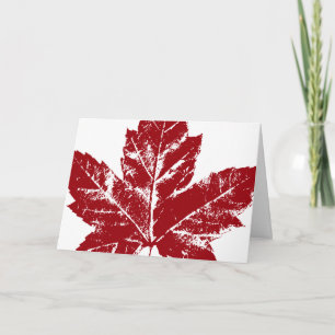 Cool Canada Card Canadian Flag Greeting Card