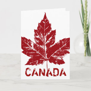 Cool Canada Card Canadian Flag Greeting Card