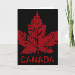 Cool Canada Card Canadian Flag Greeting Card