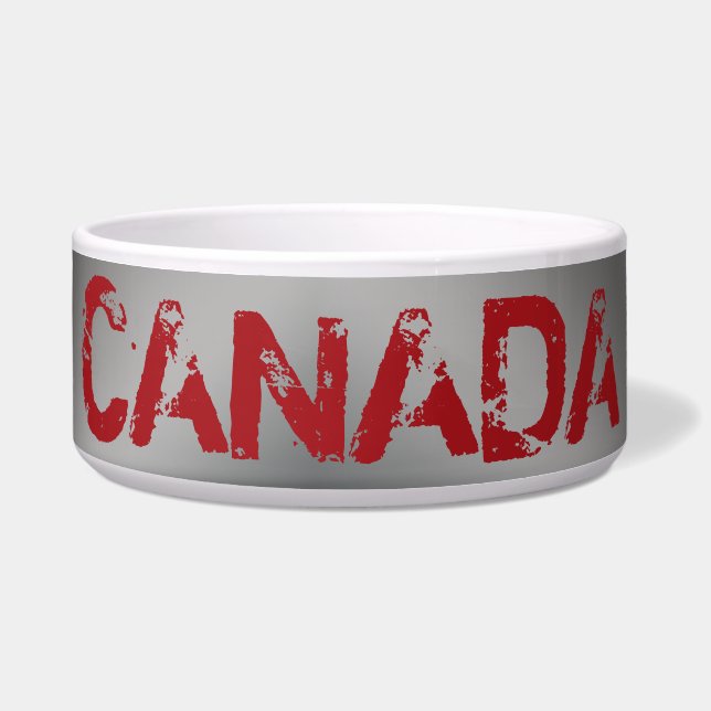 Cool Canada Ceramic Pet Bowl Custom Canada Bowls (Front)