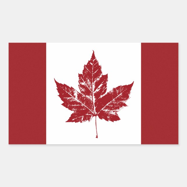 Cool Canada Flag Stickers Retro Canadian Souvenirs (Front)