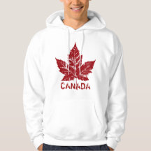 Cool Canada Hoodie Retro Maple Leaf Souvenir