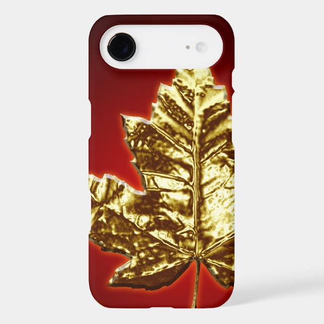 Cool Canada iPhone Case Gold Canada Leaf Cases (Back)