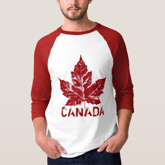 Cool Canada Jersey Retro Maple Leaf Souvenir T-Shirt (Front)