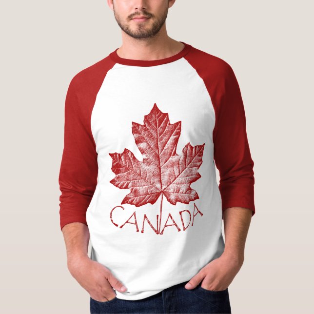 Cool Canada Jersey Retro Maple Leaf Souvenir T-Shirt (Front)