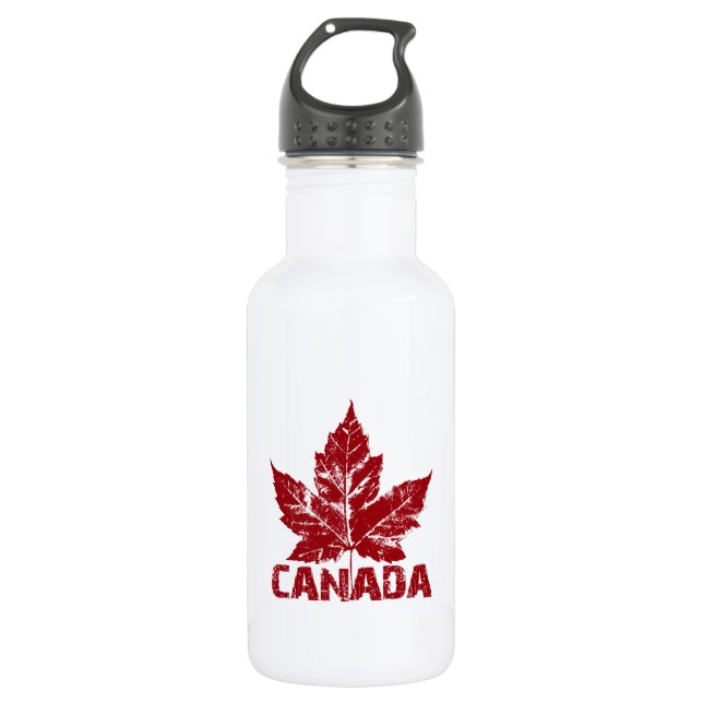 Cool Canada Retro Maple Leaf Souvenir 532 Ml Water Bottle (Front)