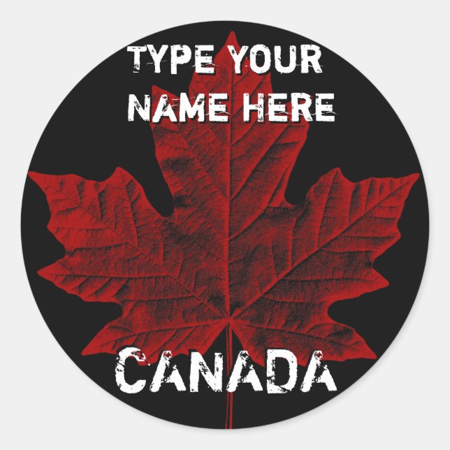 Cool Canada Stickers Personalised Canada Sticker (Front)