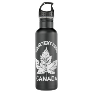 Cool Canada Water Bottle Retro Maple Leaf Souvenir