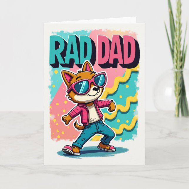 Cool Canine Rad Dad Card (Front)