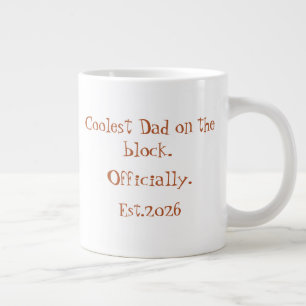 Cool Cap Glasses Dad Large Coffee Mug