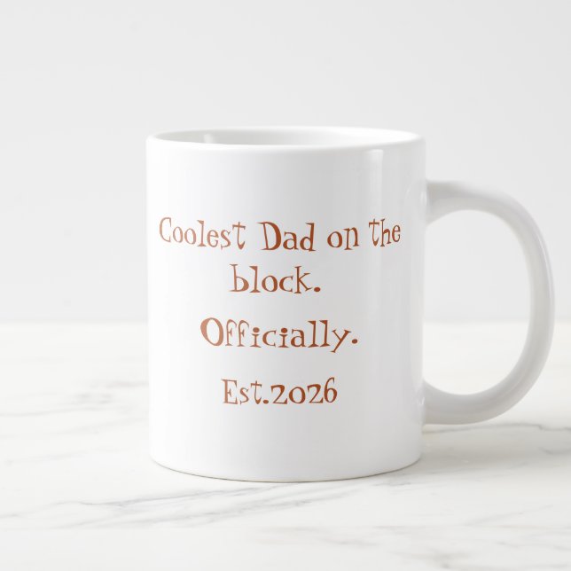 Cool Cap Glasses Dad Large Coffee Mug (Right)