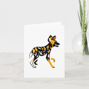 Cool Cape hunting DOG - Endangered animal graphic  Card