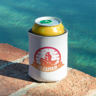 Cool Captain Anchor Boat And Sailing Retro Can Cooler