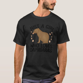 Cool Capybara For Women Girls Rodent Animal Capyba T-Shirt