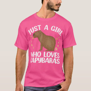 Cool Capybara Girls Rodent Animal Capybara T-Shirt